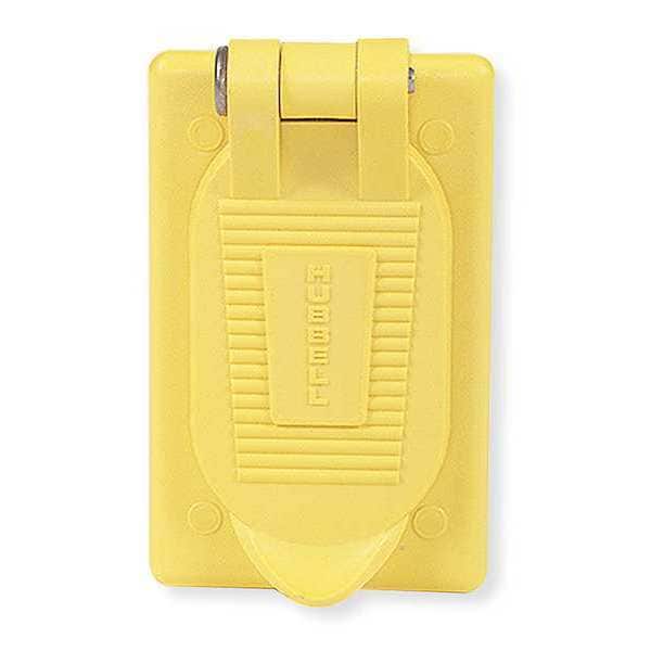 Hubbell Wiring Device-Kellems 1 -Gang Vertical Weatherproof Cover, 2-57/64" W, 4-9/16" H - HBL52CM22