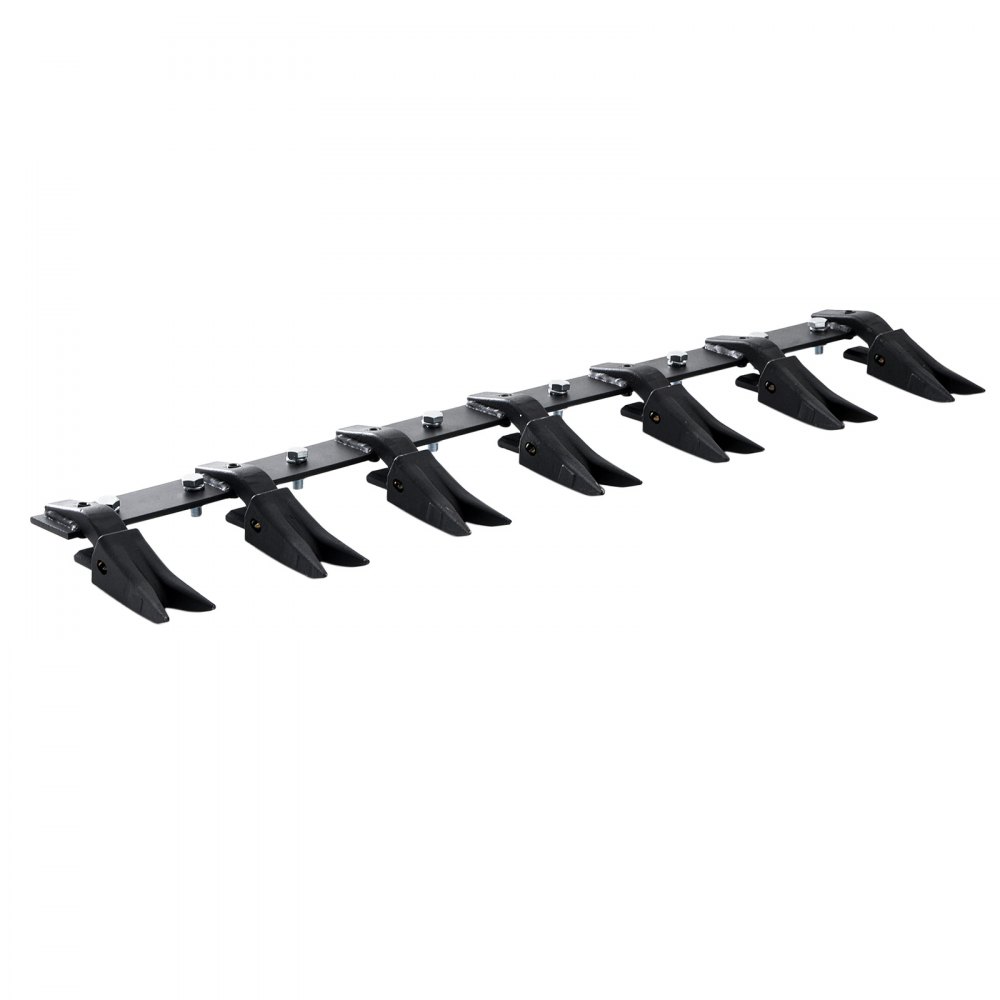 VEVOR Bucket Tooth Bar, 53'', Heavy Duty Tractor Bucket Teeth Bar for Sub-Compact Tractor Loader, 4560 lbs Load-Bearing Capacity, Fits Bucket Cutting Edges Sized 1/2" or Less with No Drilling Required - NYCDWJCZTSFC5DGY9V0