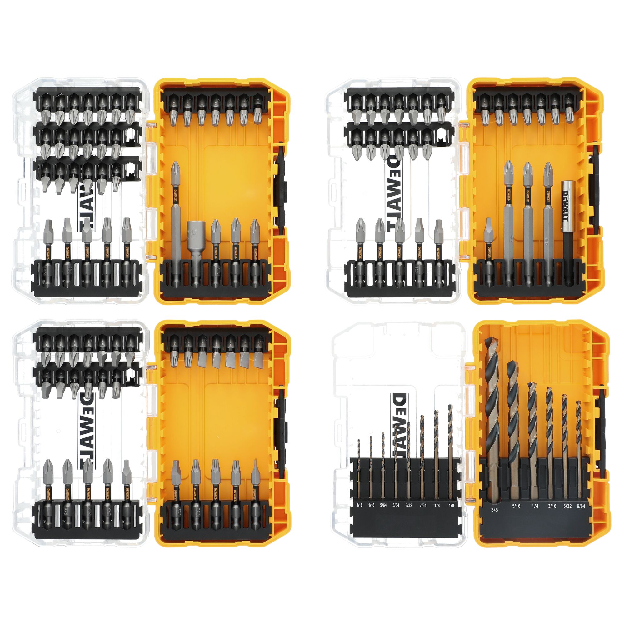 DEWALT Juego de Puntas para Destornillador Tough Grip (110 Piezas) DWAF110SETTG