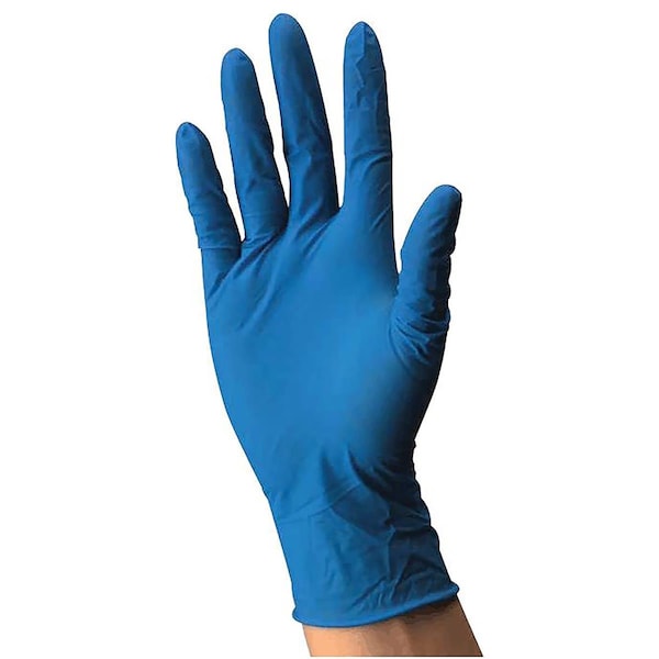 Guantes de examen de nitrilo Ore International, nitrilo, sin polvo, talla L, color azul - ORE-GLOVE-L