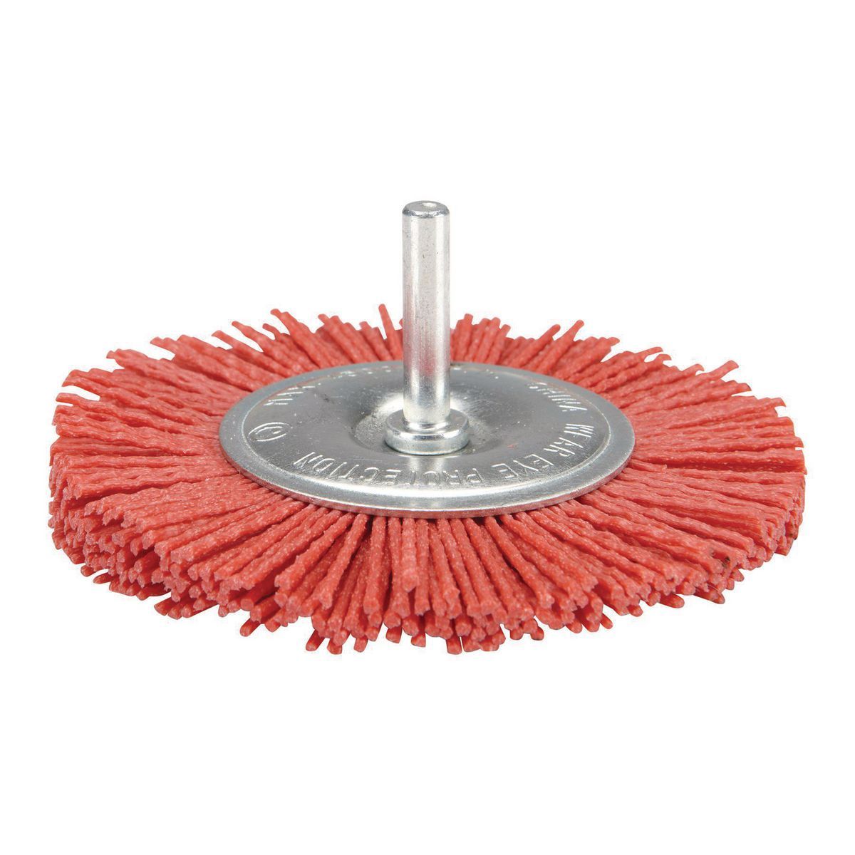Rueda abrasiva de Nylon Warrior de 4 pulgadas y grano 80 con mango de 1/4 de pulgada - 60325
