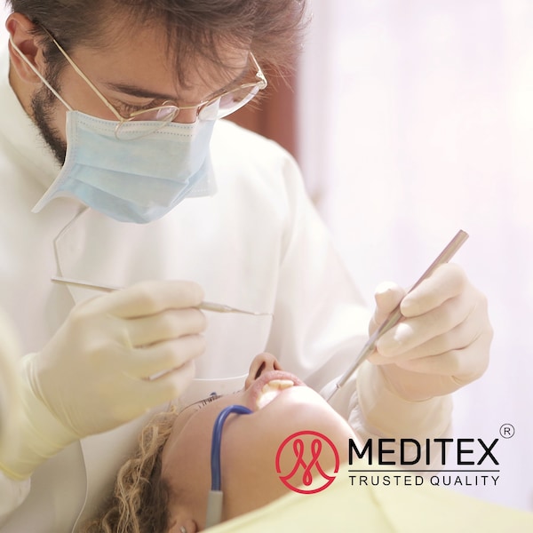 Guantes de examen de látex Meditex, látex, XL, 1000 unidades - HM2022111925-LX-XL