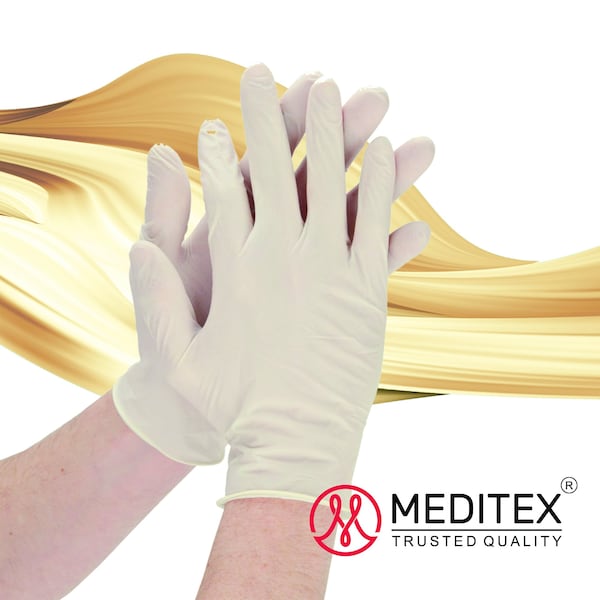 Guantes de examen de látex Meditex, látex, XL, 1000 unidades - HM2022111925-LX-XL