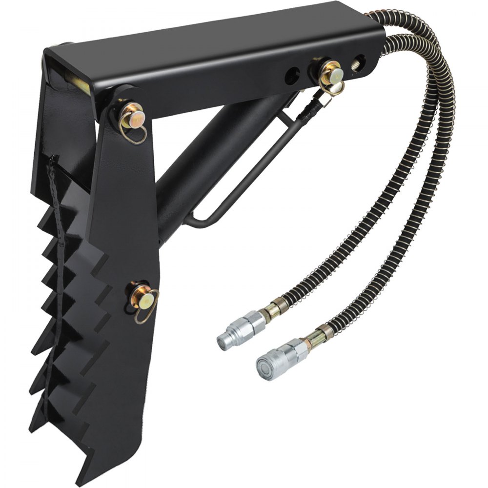 VEVOR 24 inch Hydraulic Backhoe Excavator Thumb Attachments Weld On 1/2in Teeth Thick Steel Plate Assembly 12MM Bolt-On Design with Hydraulic Cylinder - FCMZ24INDYYYG12MMV0