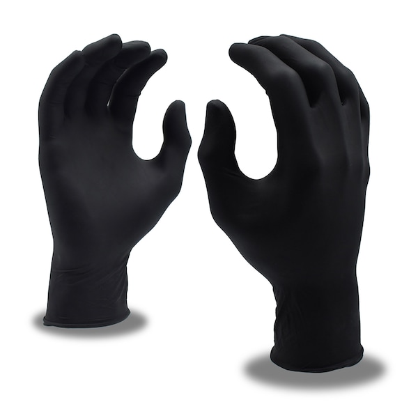 Cordova Nitri-Cor Eclipse, Guantes desechables de nitrilo, 4 mil de grosor en la palma, nitrilo, sin polvo, XL, paquete de 12, negro - 4083BXL