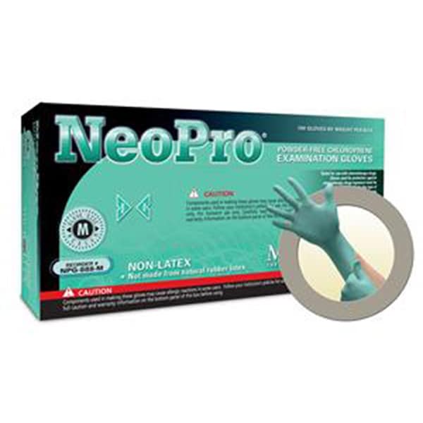 Guantes desechables de neopreno Ansell NeoPro, neopreno, S, paquete de 100, color verde - NPG-888-S