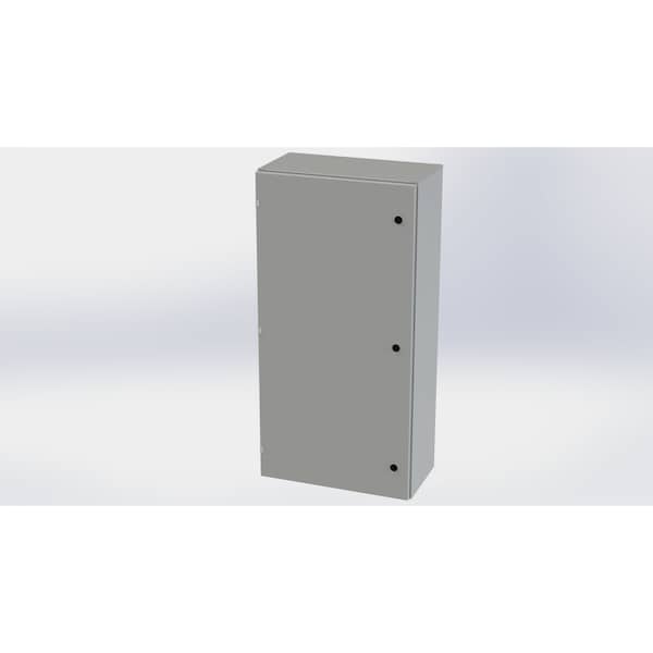Saginaw Control & Engineering Carbon Steel Electrical Enclosures, 48 in H, 12 in D, 24 in W, NEMA 3R, 4, 12, 13, Hinged - SCE-48EL2412LP