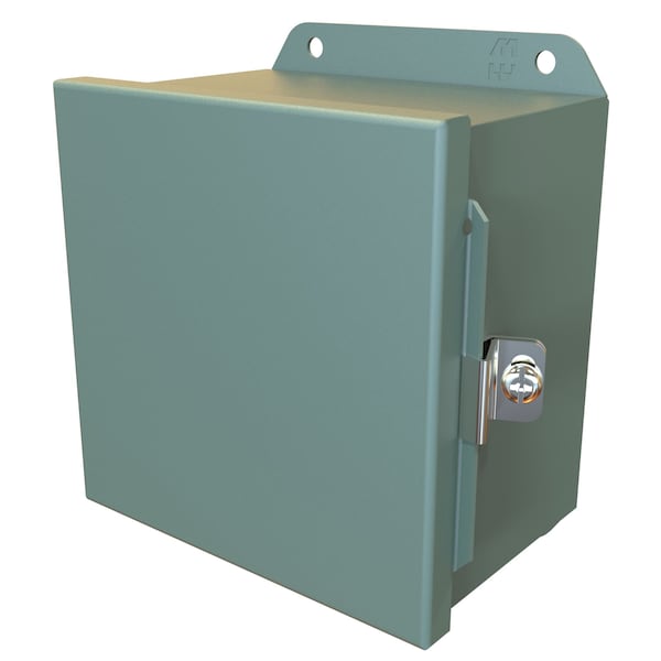 Hammond Steel Electrical Enclosures, 6 in H, 4 in D, 6 in W, NEMA 4, 12, Hinged - HJ664HLP