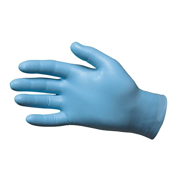 Guantes desechables de nitrilo Showa, 8 mil de grosor, nitrilo, con polvo, talla M, paquete de 50, color azul - 8005M