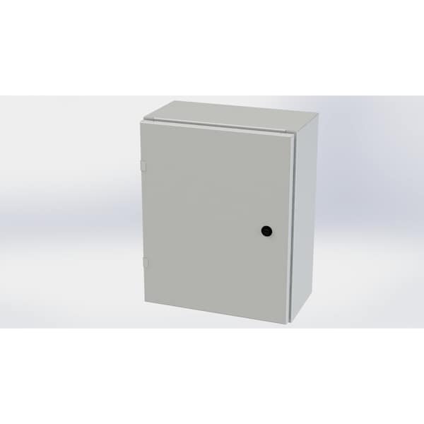 Saginaw Control & Engineering Carbon Steel Electrical Enclosures, 20 in H, 8 in D, 16 in W, NEMA 3R, 4, 12, 13, Hinged - SCE-20EL1608LPLG