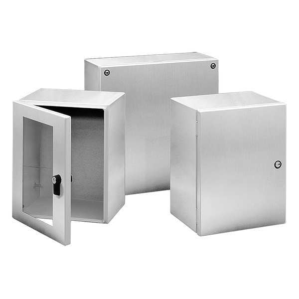 Nvent Hoffman 304 Stainless Steel Electrical Enclosures, 5.91 in H, 4.72 in D, 6 in W, NEMA 4X, Hinged - LHC151512SS