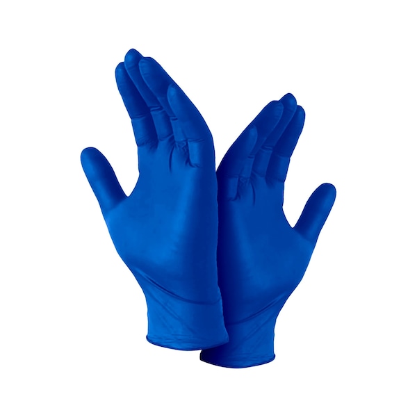 Guantes Aek, palma de 6 mil, Nitrilo, sin polvo, S, azul - EN9440