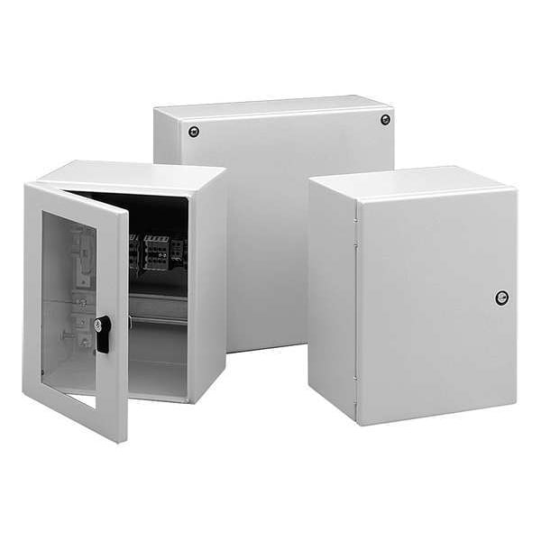 Nvent Hoffman Steel Electrical Enclosures, 9.84 in H, 5.91 in D, 8 in W, NEMA 4, Hinged - LHC252015