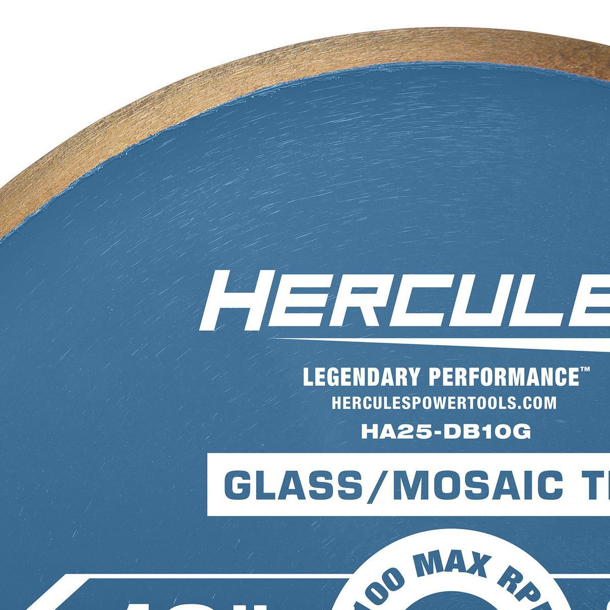 Disco de corte diamantado para azulejos de vidrio y mosaico Hercules de 10 pulgadas - 58088