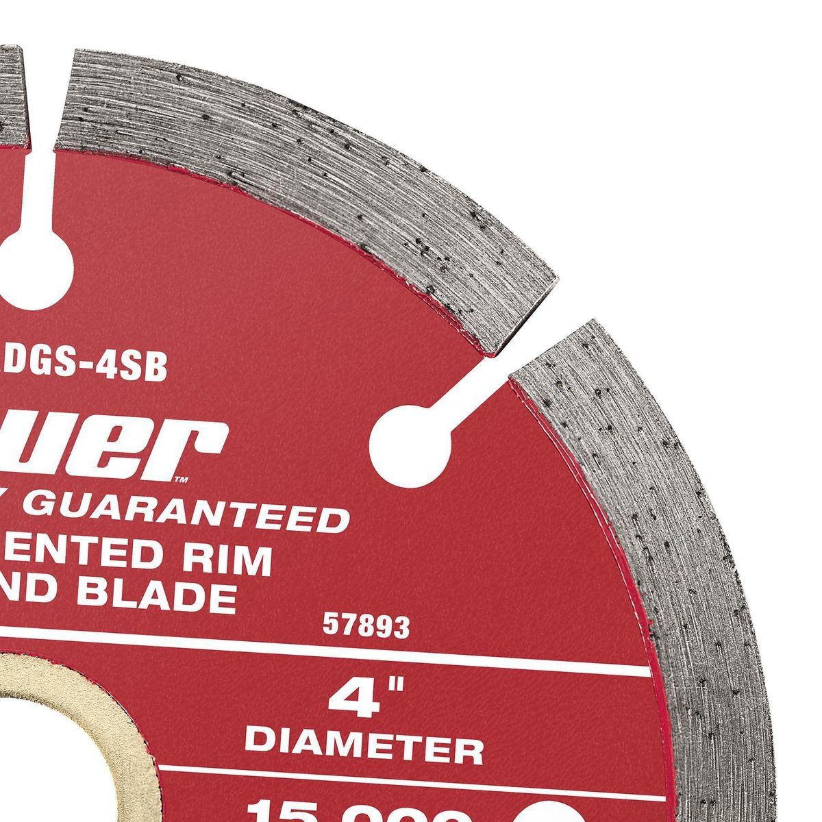 Bauer 4 pulgadas Hoja de Sierra de Diamante de Corte en Húmedo o en Seco de Borde Segmentado - 57893