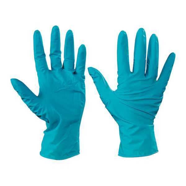 Guantes desechables Ansell, 5.00 mil de grosor en la palma, de nitrilo, sin polvo, XL, paquete de 100, color verde - GLV2007XL