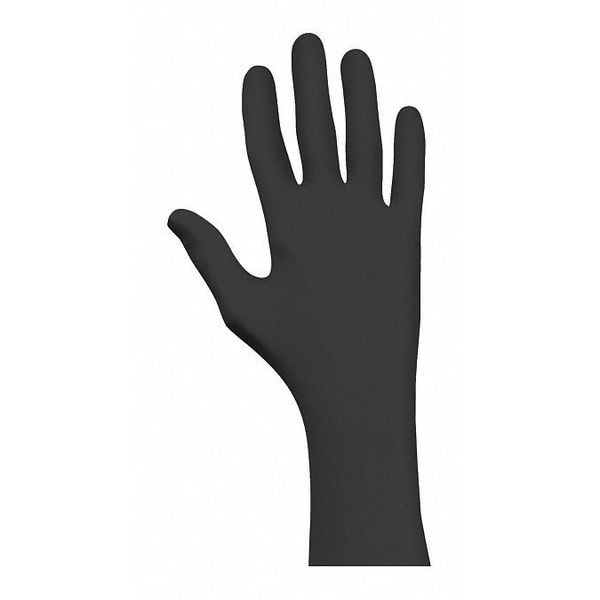 Guantes desechables Nighthawk, 6.00 mil de palma, nitrilo, sin polvo, L, paquete de 50, negro - GLV2006L