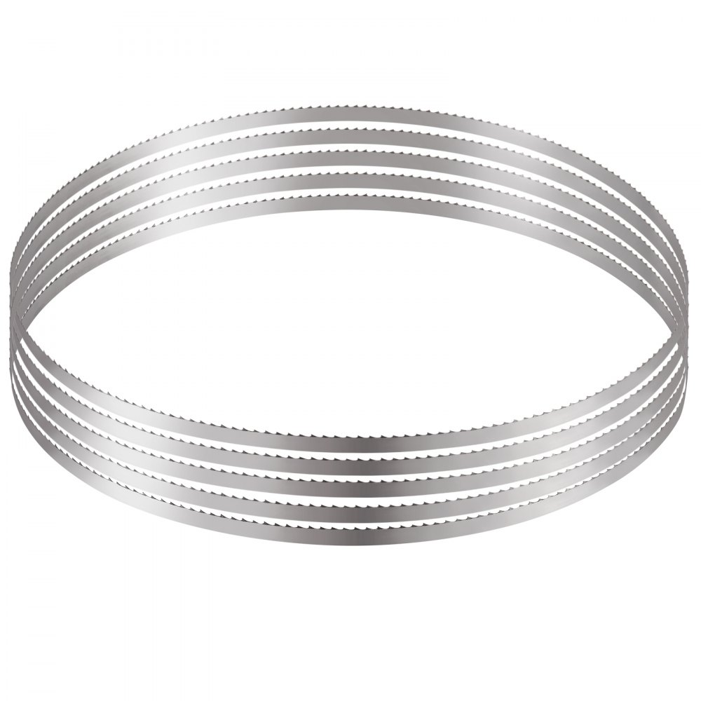 VEVOR Band Saw Blade for Cutting Meat Bone 51.2"x0.63"x0.02" Carbon Steel 5 PCS - JGJJT1300MM18ZTDVV0