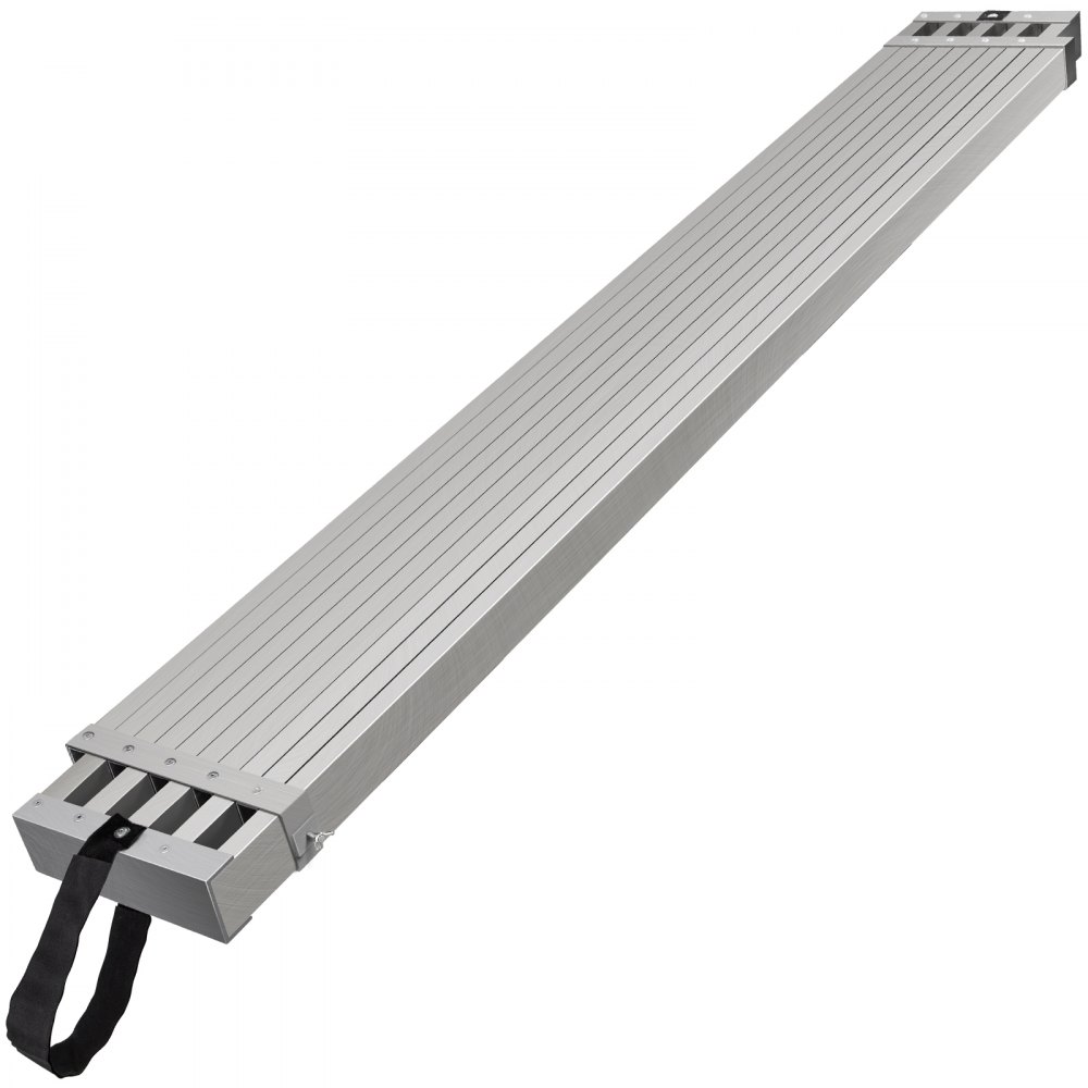 VEVOR Telescoping Aluminum Work Plank, 8-13 Feet 500lbs Capacity, 12.5 inch Width Aluminum Scaffold Plank,Extension Staging Plank with Skid-Proof Platform Scaffold Ladder Accessory - KSSSJSJB813YG0MDNV0