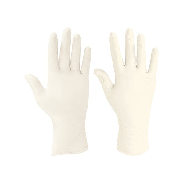 Guantes de examen de látex Bsc Preferred, látex, grande, paquete de 100, color blanco - BUY00441577
