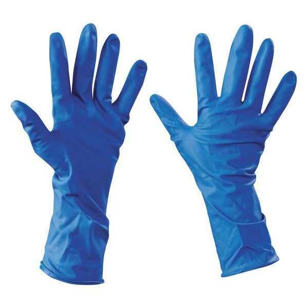 Guantes Desechables Ansell, 12.00 mil de Palma, Látex de Caucho Natural, Sin Polvo, M, 50 PK, Azul - GLV2106M