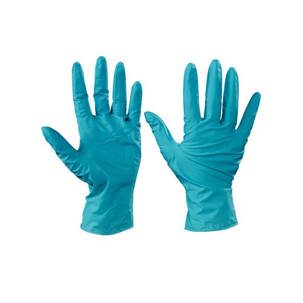 Guantes desechables de nitrilo Bsc Preferred, 5 mil de espesor en la palma, nitrilo, sin polvo, tamaño grande, paquete de 100, color verde - BUY00441640