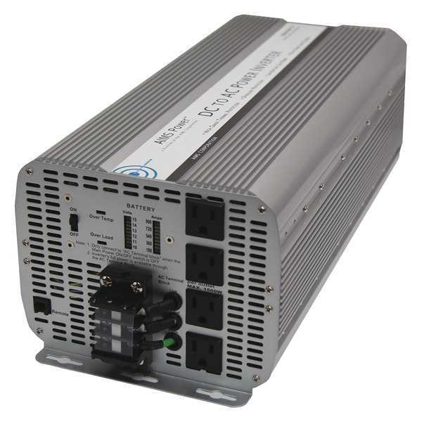 Aims Power Power Inverter, Modified Sine Wave, 16,000 W Peak, 8,000 W Continuous, 4 Outlets - PWRINV8KW12V