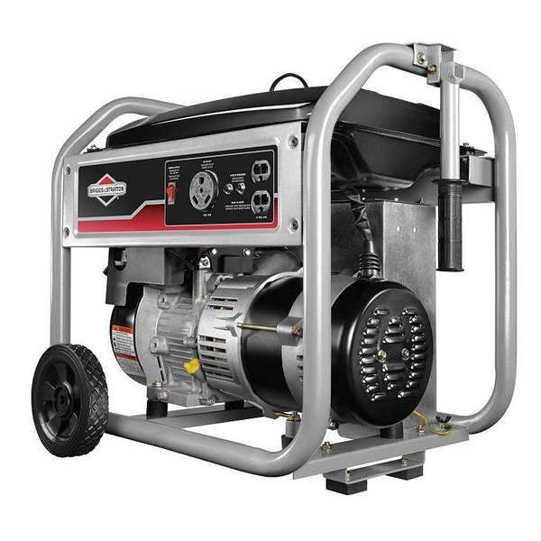 Briggs & Stratton Portable Generator, Gasoline, 3,500 W Rated, 4,375 W Surge, Recoil Start, 120V AC, 29 A - 30743