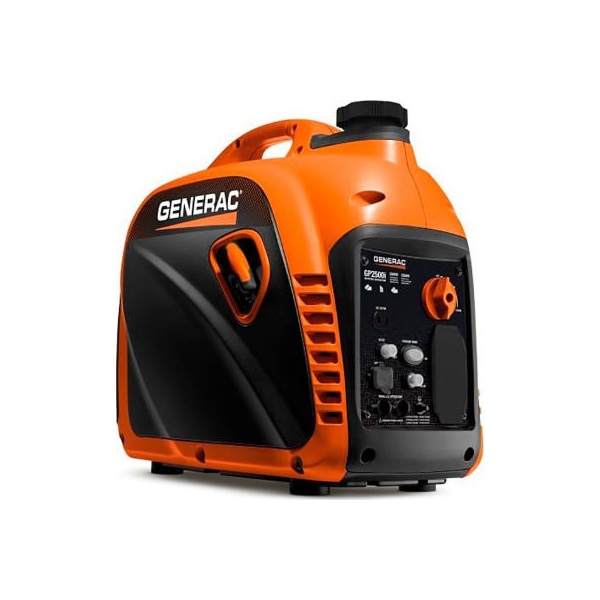 Generac Portable and Inverter Generator, Gasoline, 2,200 W Rated, 2,500 W Surge, Recoil Start, 120V/60 HZ - 8250