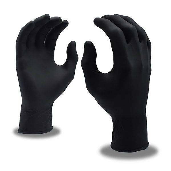 Cordova Nitri-Cor Agility, guantes desechables de nitrilo, 6 mil de grosor en la palma, nitrilo, sin polvo, 2XL, paquete de 12, color negro - 4089XXL.