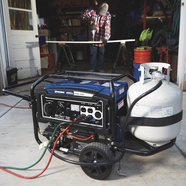 Powerhorse Dual Fuel Generator | 4,000 Surge Watt | Electric Start - 750134