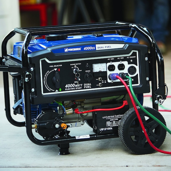 Powerhorse Dual Fuel Generator | 4,000 Surge Watt | Electric Start - 750134