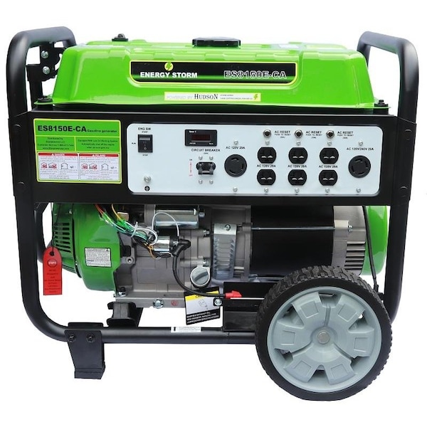 Lifan Portable Generator, Gasoline, 7,700 W Rated, 9,625 W Surge, Electric, Recoil Start, 120/240V AC - ES8150ECA