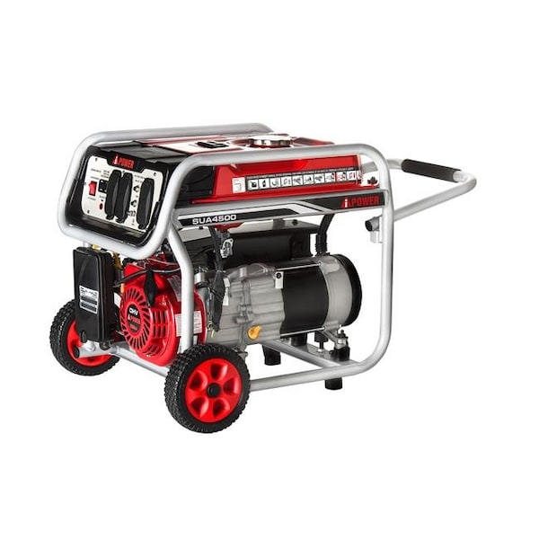 Geared2Golf Portable Generator, Gasoline, 3,500 W Rated, 4,000 W Surge, Recoil Start, 120/240V AC - GE33832