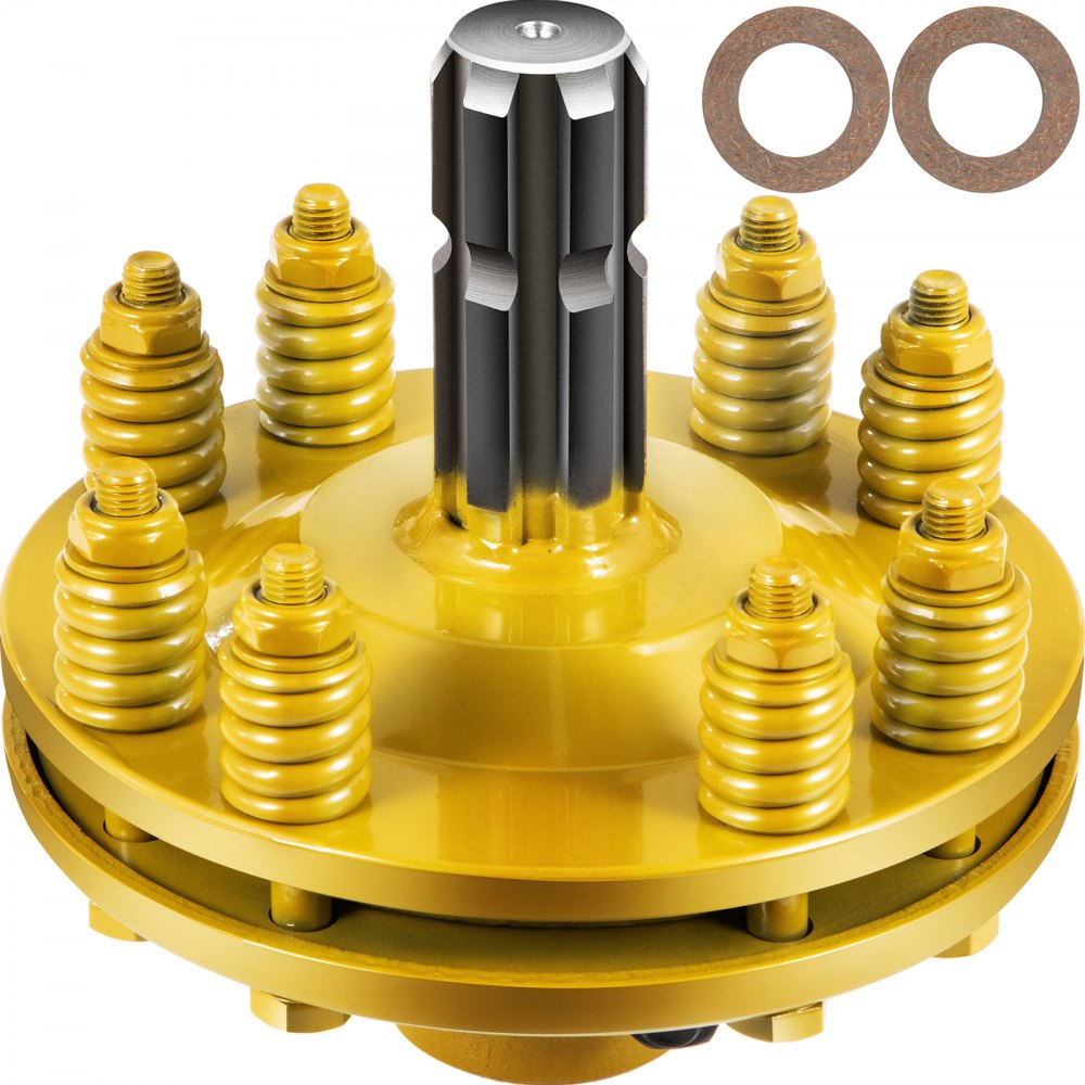 VEVOR Slip Clutch, 1 3/8” PTO Slip Clutch, 6 Spline Ends PTO Friction Clutch, Carburized Steel Tractor Slip Clutch, Adjustable Rotary Cutter Slip Clutch, Yellow PTO Slip Clutch Spline for PTO Shaft - CDZGZBHQHS2DHJ001V0
