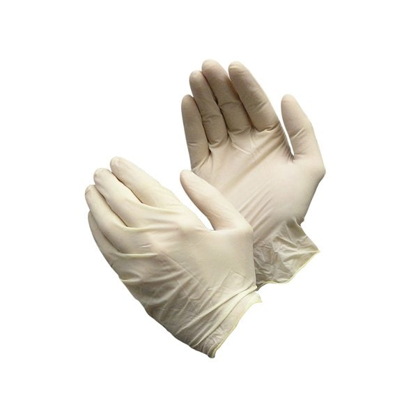 Guantes desechables de látex Bsc Preferred, látex, sin polvo, S, 100 piezas, beige - BUY00711838
