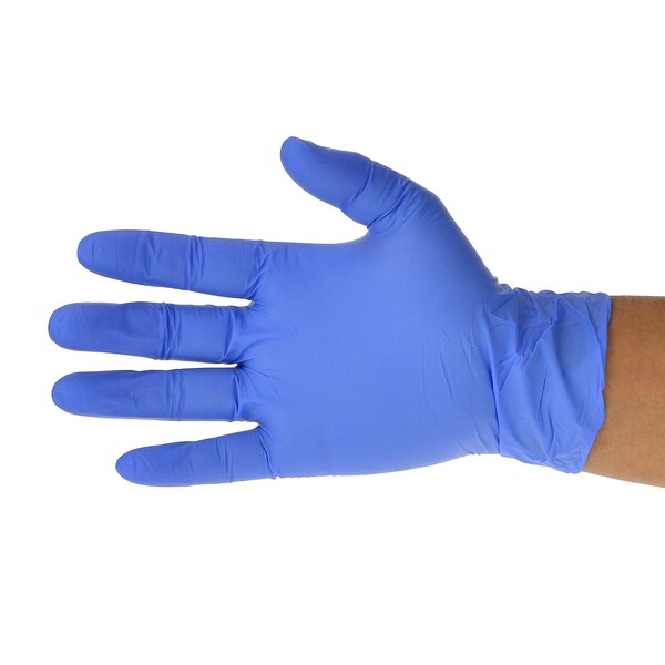 Guantes de Examen de Nitrilo Dealmed, 3 mil de Palma, Nitrilo, sin Polvo, M, 3000 piezas, Azul/Violeta - 787570