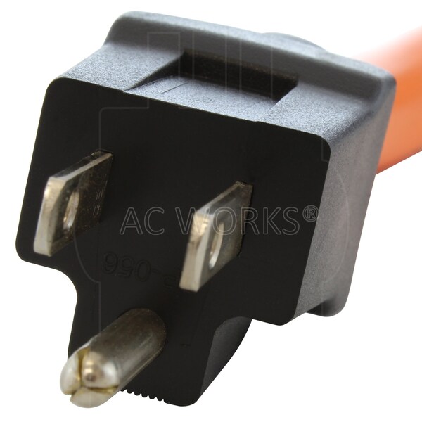 Ac Works 1ft Household Adapter 15A Plug to 30A RV/Marine L5-30R Female Connector - RV515M30-012