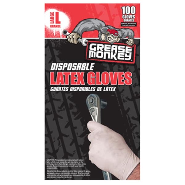 Guantes desechables de látex de la marca Big Time Products, látex, XL, XL - 145769