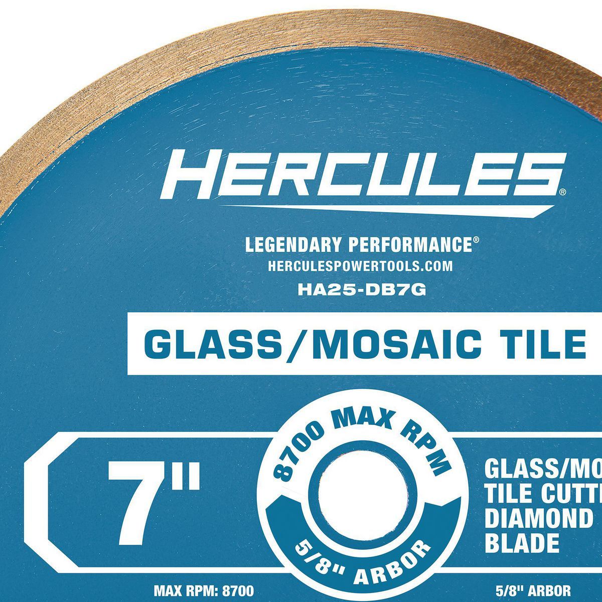 Cuchilla de diamante para cortar azulejos de vidrio y mosaico Hercules de 7 pulgadas - 58224.