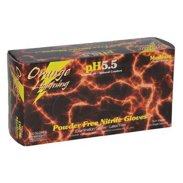 Guantes de seguridad Atlantic Safety Products Orange Lightning, 5.2 mil de grosor en la palma, Nitrilo, 2XL, paquete con 100 piezas, color naranja - OR-XXL