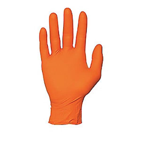 Ropa Creativa Blaze, Guantes de Examen de Nitrilo, Nitrilo, Sin Talco, M, Naranja - CR450816