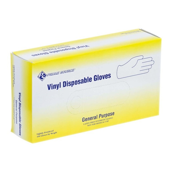 Guantes desechables de vinilo Oasis, vinilo, con polvo, talla S, paquete de 100 - VINYL-S-GP