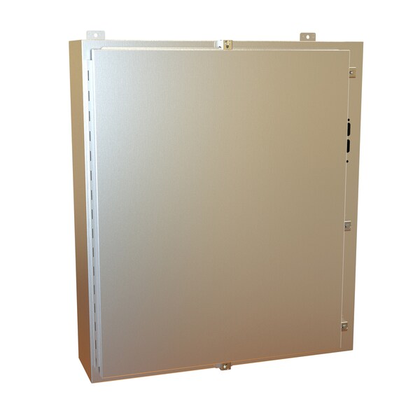 Hammond 304 Stainless Steel Electrical Enclosures, 36 in H, 8 in D, 31.38 in W, NEMA 4X, Hinged - 1447SN4SSG8