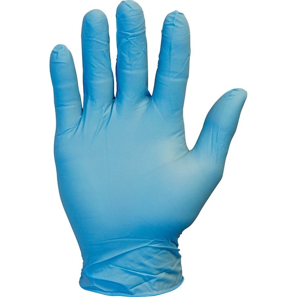 Zona de Seguridad GNPR-1M, Guantes Desechables de Nitrilo, 3.7 mil de Palma, Nitrilo, sin Polvo, Talla Grande, Paquete de 100, Azul - SZNGNPRLG1M.