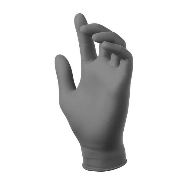 Guantes desechables Mechanix Wear Nickelbacks, 6.2 mil de palma de nitrilo sin polvo, talla grande (10), 50 piezas, color gris - D07-08-010-050.