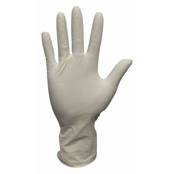 Guantes Desechables Condor, 4 mil de grosor en la palma, de látex, con talco, XL (10), paquete con 100 unidades, color beige - 53CV58