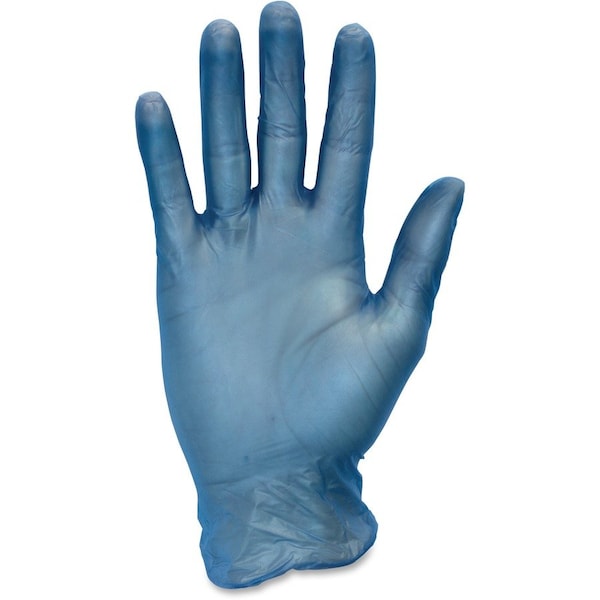 Guantes Desechables de Vinil Zona de Seguridad, 3.2 mil en la Palma, Vinil, Sin Talco, L, 100 piezas, Azul - SZNGVP9LG1BL