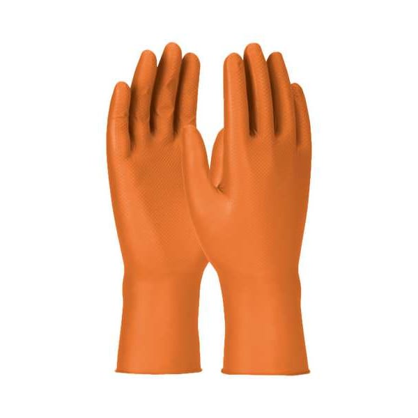 Pip Grippaz Engage, GUANTE, 7 mil Palm, Nitrilo, Sin Polvo, 3XL (12), 50 PK, Naranja - 67-307/XXXL