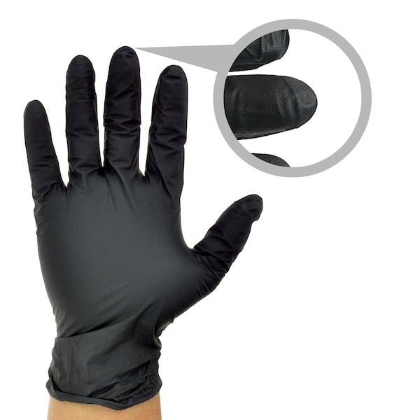 Guantes de Examen de Nitrilo Dealmed, Nitrilo, Sin Polvo, Talla L, Paquete de 1000, Negro - 787353